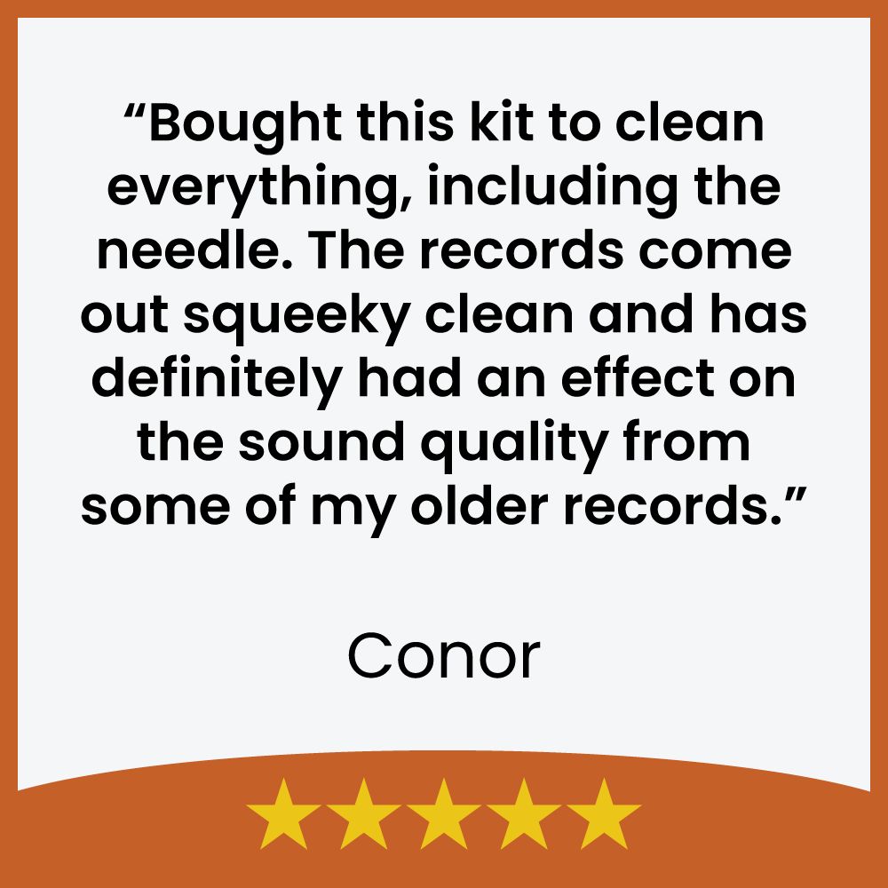 Professional Grade Vinyl Record Cleaning Solution and Microfibre Cloth Set