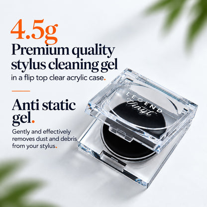 Open acrylic case showing the 4.5g stylus cleaning gel