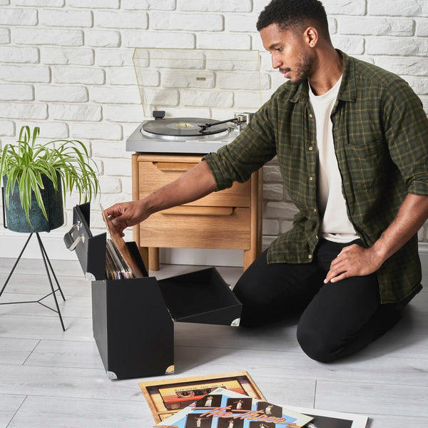 Premium Vinyl Record Storage Case – Single Hinged Lid
