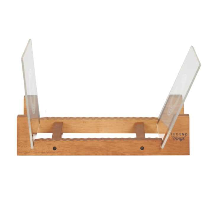 Record Display Shelf Unit in Vintage Oak with Acrylic Ends