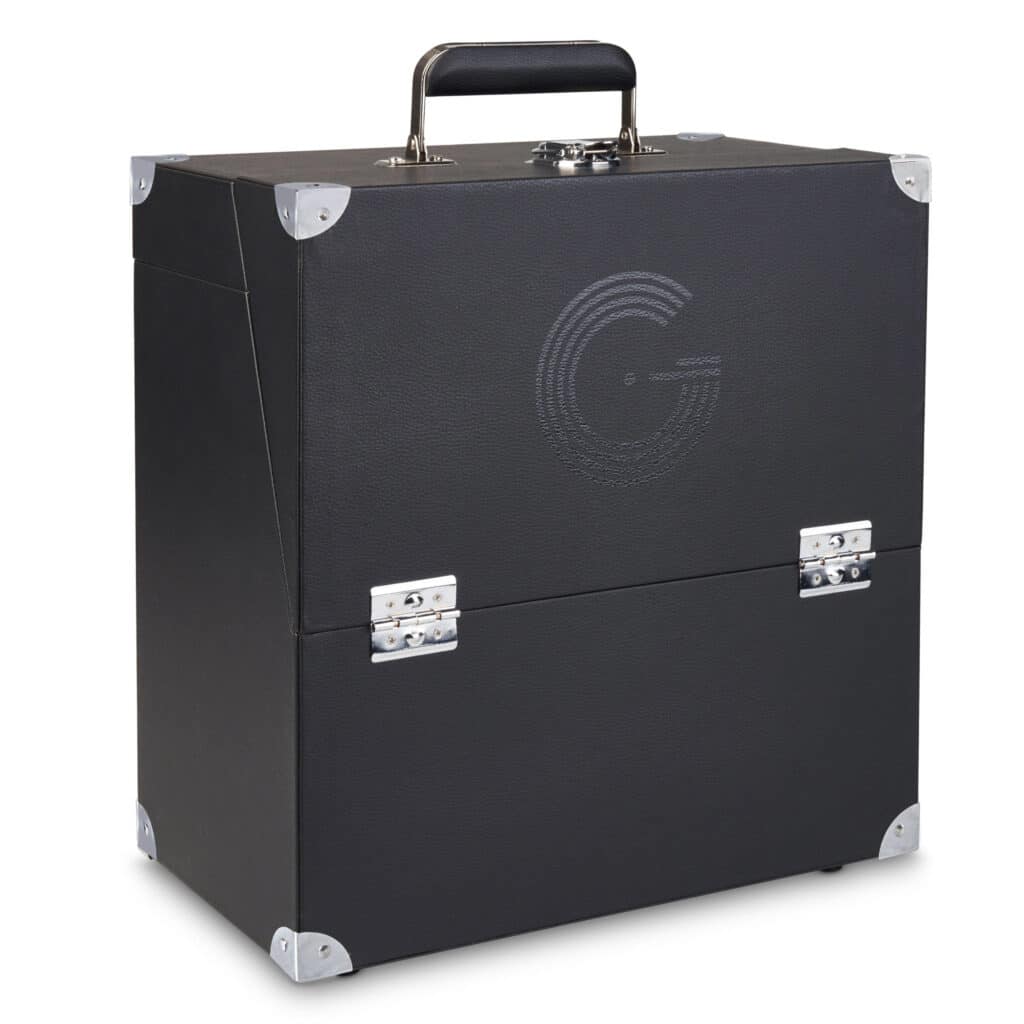 12″ Vinyl Record Storage Case – Holds 40 LPs, Hard Protective Carry — Flight Case Holds 40 Records Hard Shell — Legend Vinyl