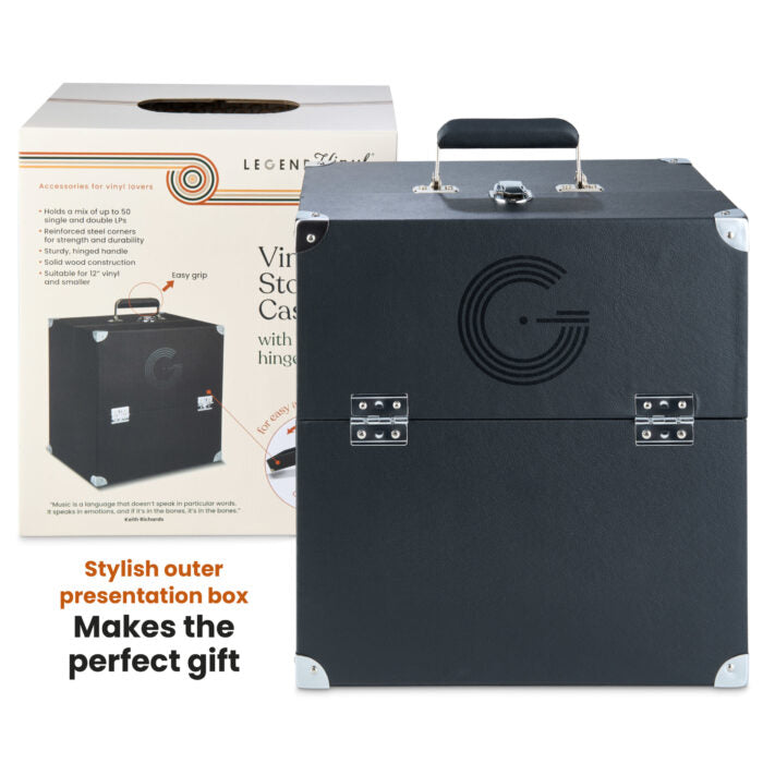 LP Storage Case With Double Hinged Flaps