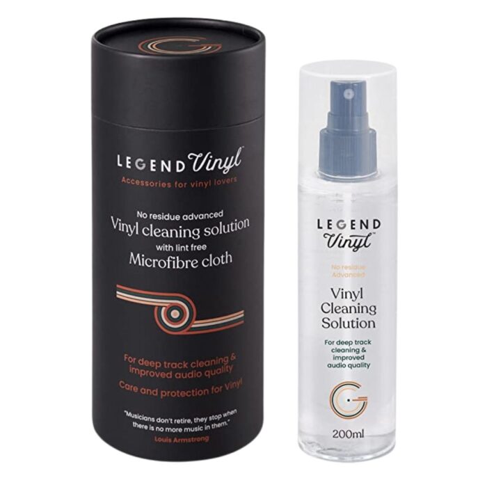 Professional Grade Vinyl Record Cleaning Solution and Microfibre Cloth Set