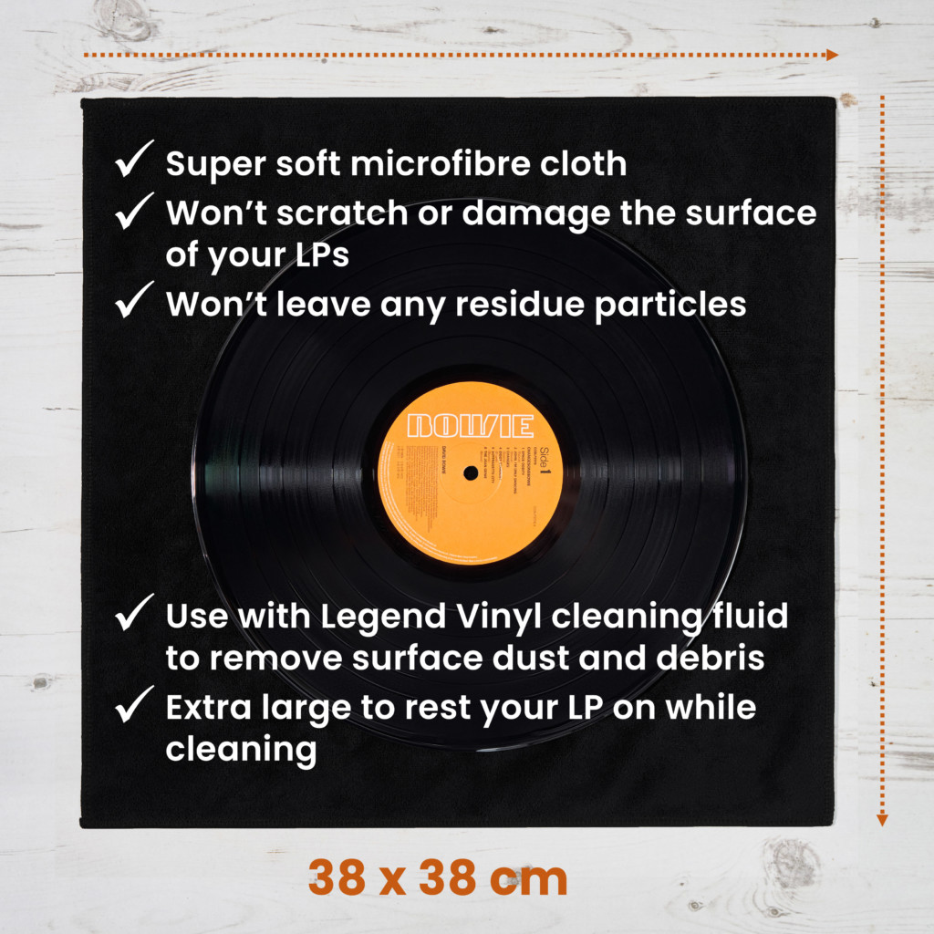 Lint Free Vinyl Record Microfibre Cleaning Cloth Legend Vinyl