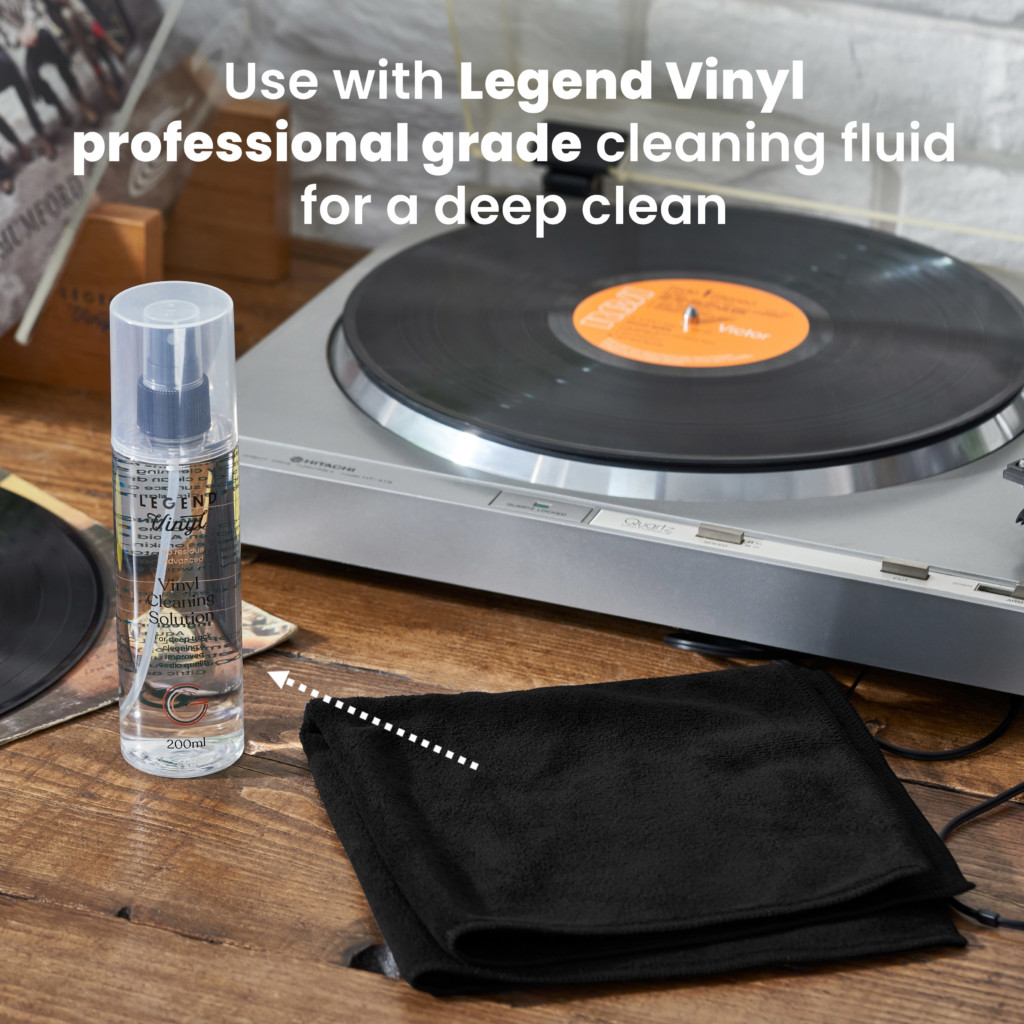 Lint Free Vinyl Record Microfibre Cleaning Cloth Legend Vinyl