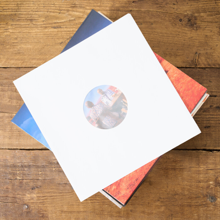 12" Paper Inner Record Sleeves with HDPE Bag lining - Pack of 25 Sleeves - White